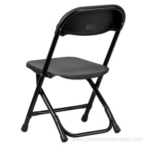 Child plastic folding chair with black frame
